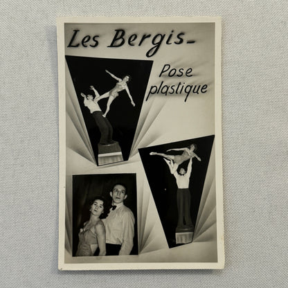 Vintage Circus Balancing Acrobat Act Photo Photograph Les Bergis French