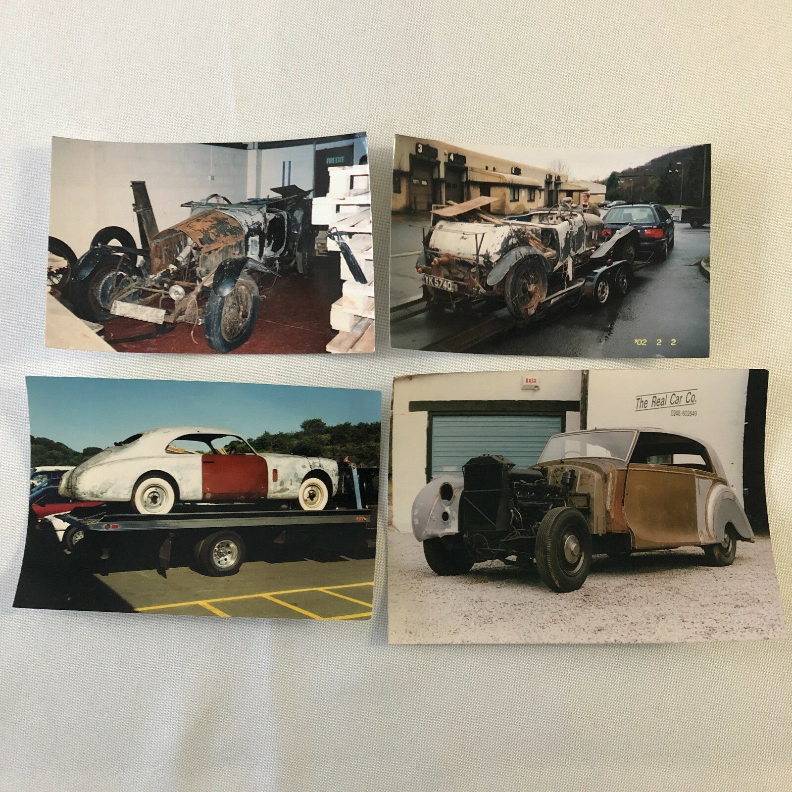 Vintage Rolls Royce Bentley Car Barn Find Junk Yard Parts Photo Print Lot of 30