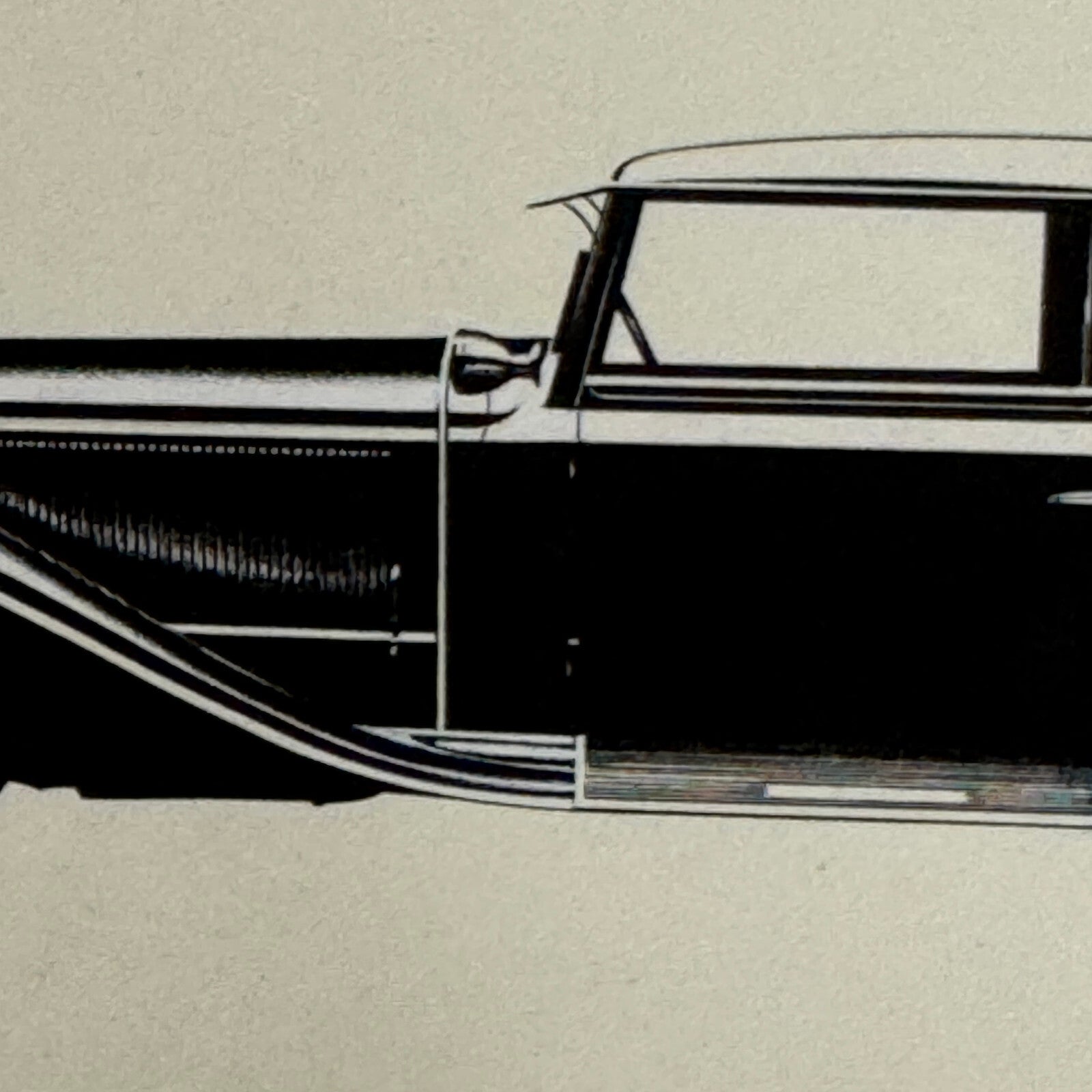 1931 N.A.G. V8 Sport Cabriolet Car Illustration Art Drawing Vintage Miniature