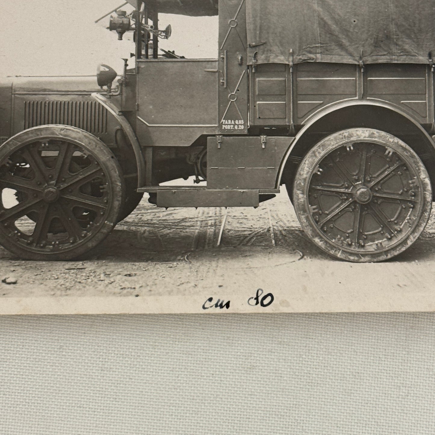 Vintage Photograph Photo Early Antique Military Truck ?