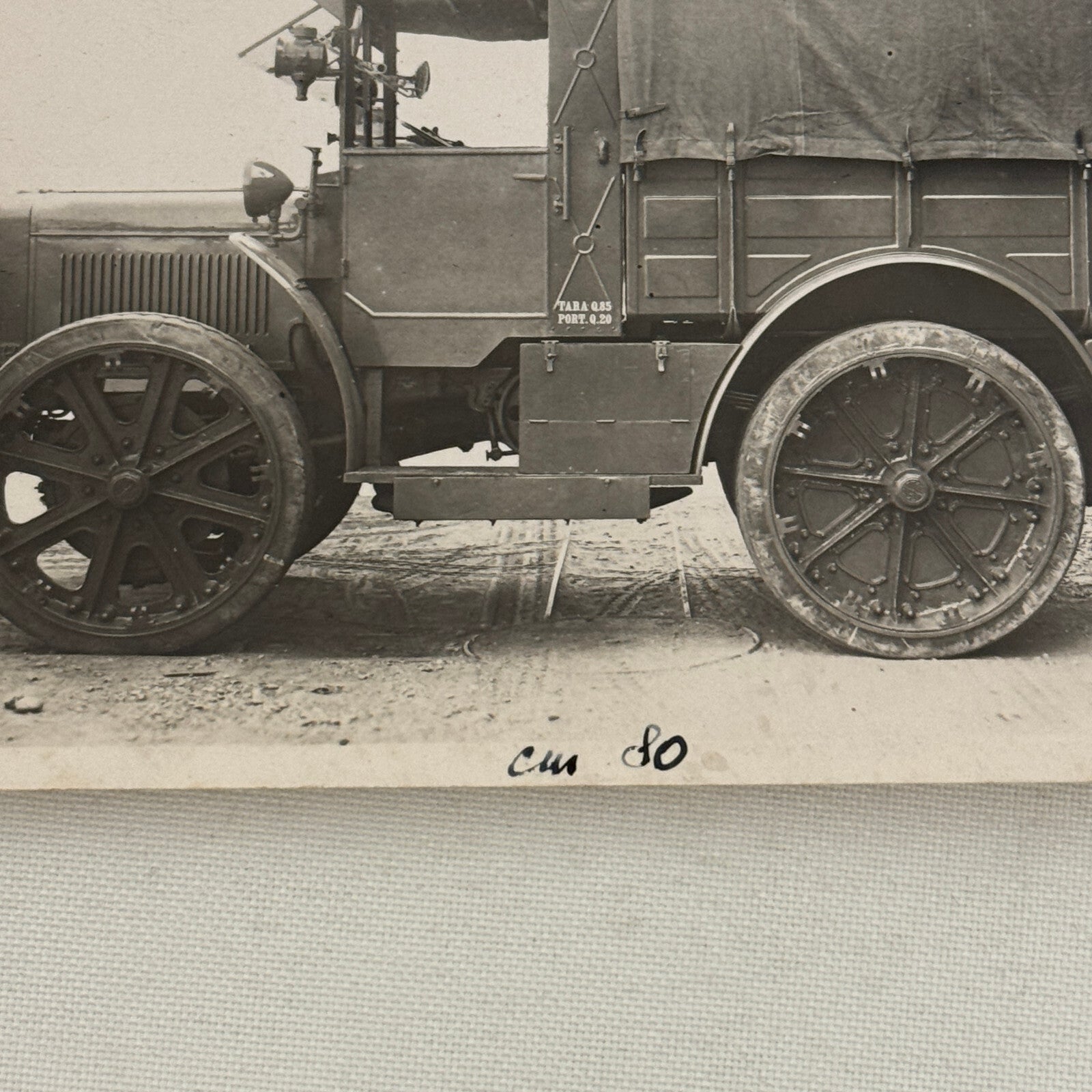 Vintage Photograph Photo Early Antique Military Truck ?