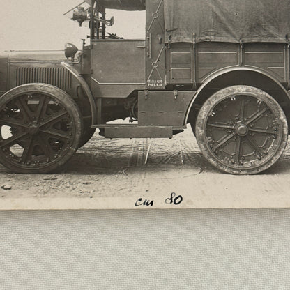 Vintage Photograph Photo Early Antique Military Truck ?