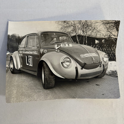 Vintage Volkswagen Beetle VW Bug Racing Photo Photograph Print