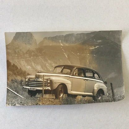 1947 Ford Corviglia Ski Club Car Photo Photograph Print Lot of 2 