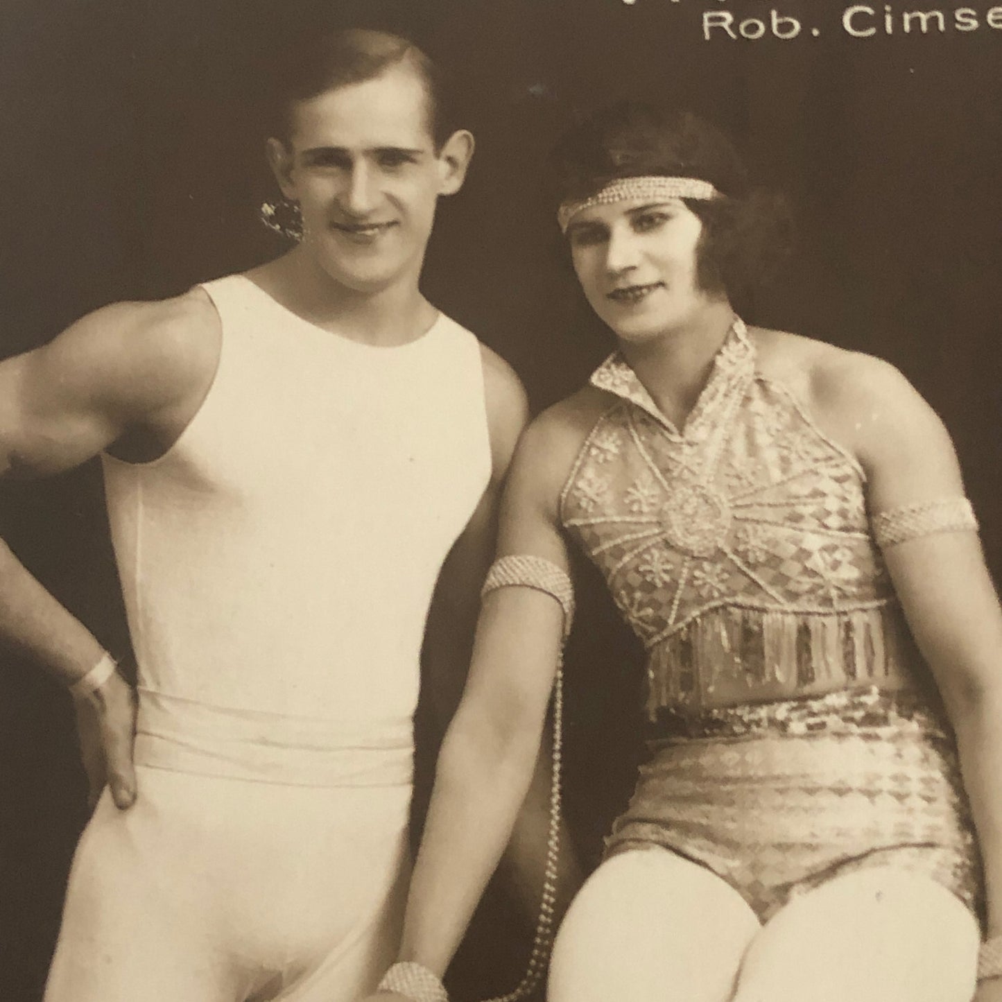 Circus Performer Dancer Acrobat Photo Postcard Post Card RPPC 2 Nonsen Rob Cimse