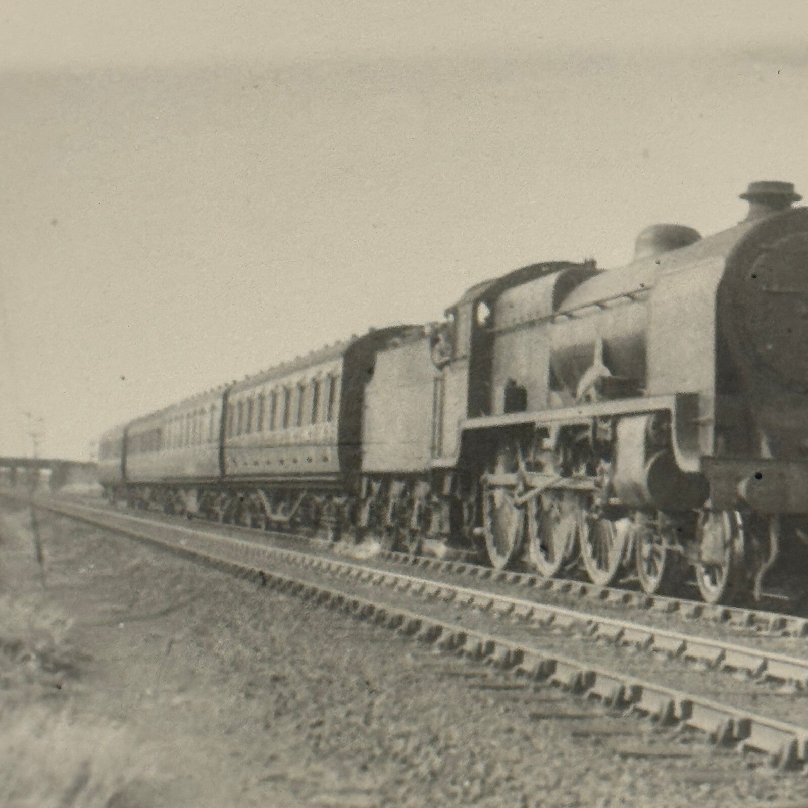 Vintage Train Locomotive Photo Photograph