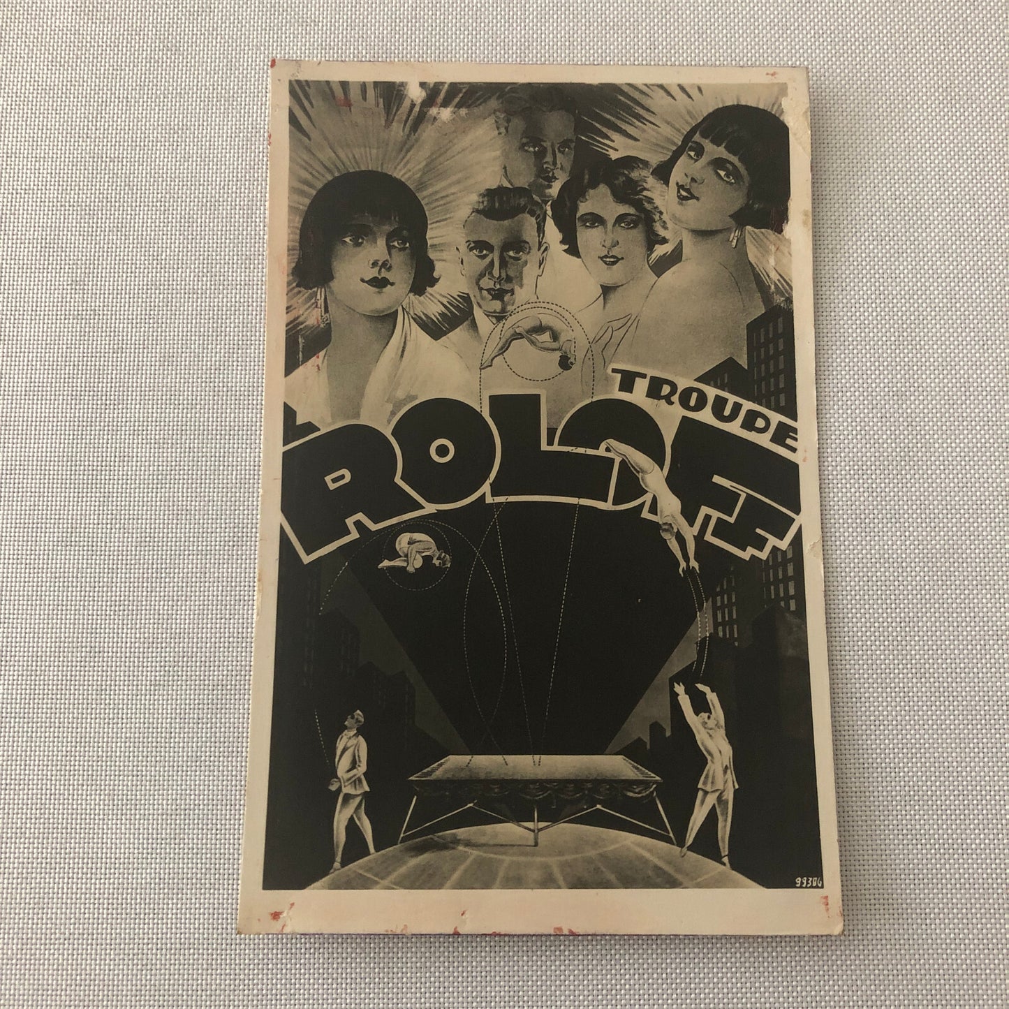 Circus Acrobat Acrobatic Act Postcard Post Card Troupe Roloff German Vintage