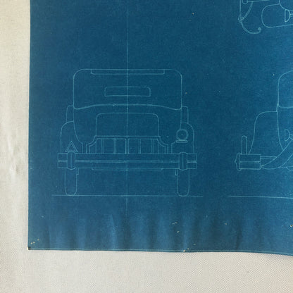 1929 Coachbuilder Car Design Blueprint Rendering Blue Print Limousine Body Style