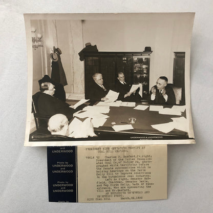 Press Photo Photograph Butler Consolidated Coal Company President Labour 1932