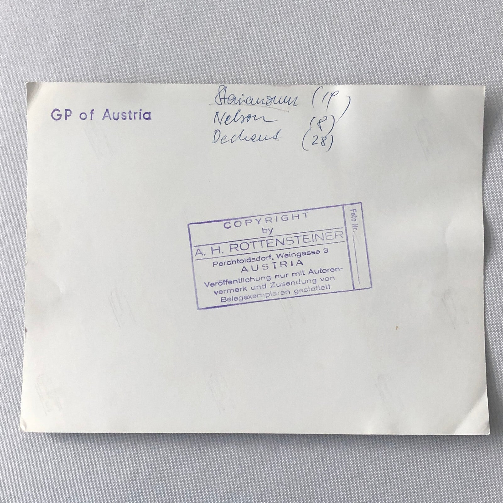 Vintage Racing Photo Photograph Ford GT40 GT Porsche + AH Rottensteiner 