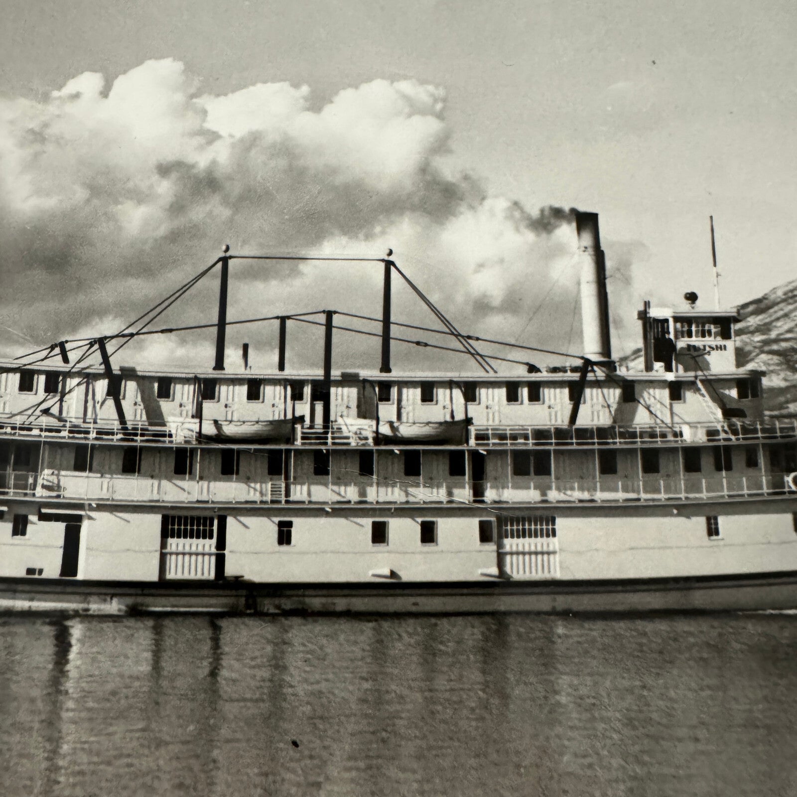 Vintage Canadian Pacific Railway Photograph Sternwheeler Klondike Ship 1954
