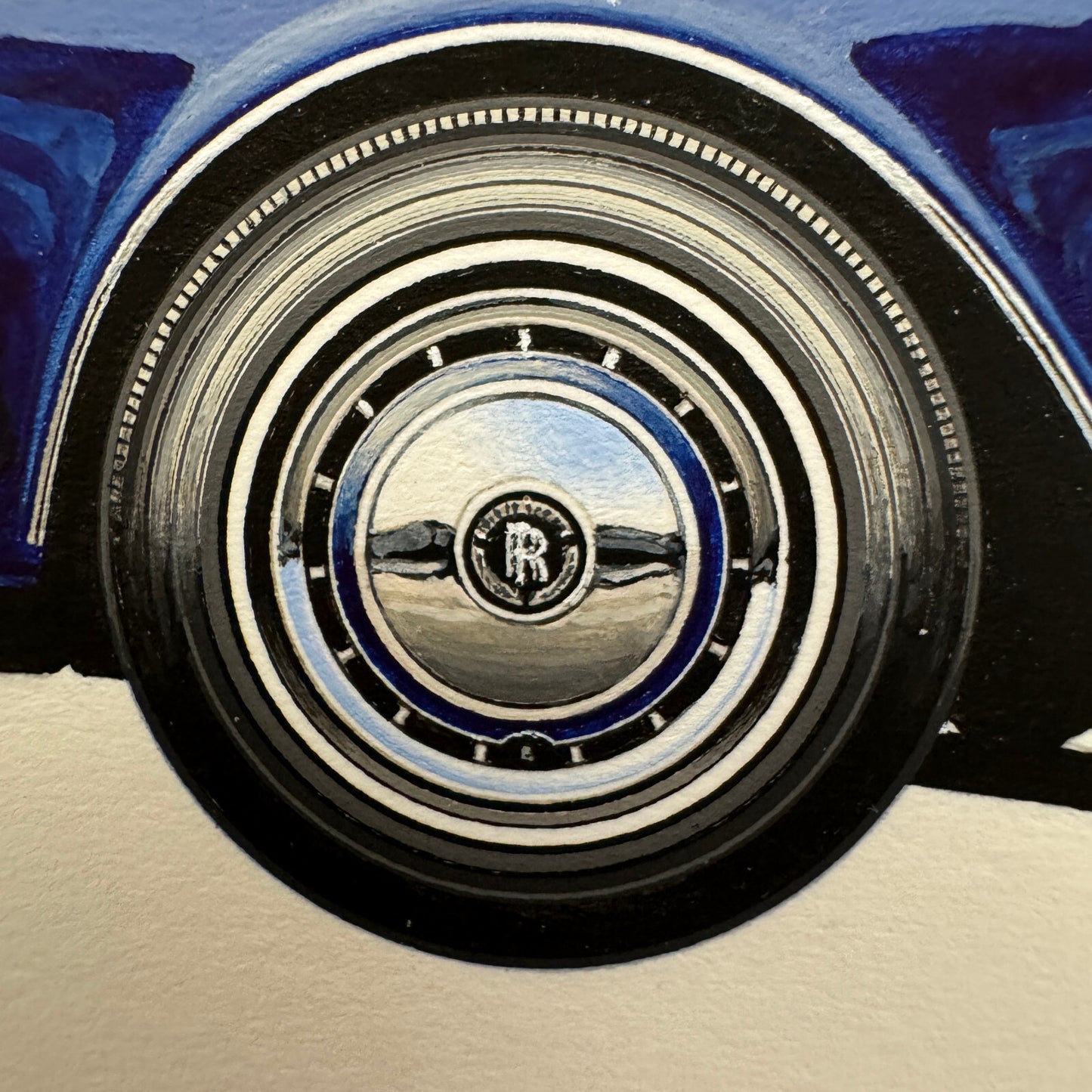 1993 Rolls Royce Corniche Convertible Car Illustration Art Drawing Robert Preis