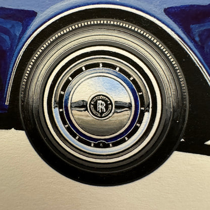 1993 Rolls Royce Corniche Convertible Car Illustration Art Drawing Robert Preis