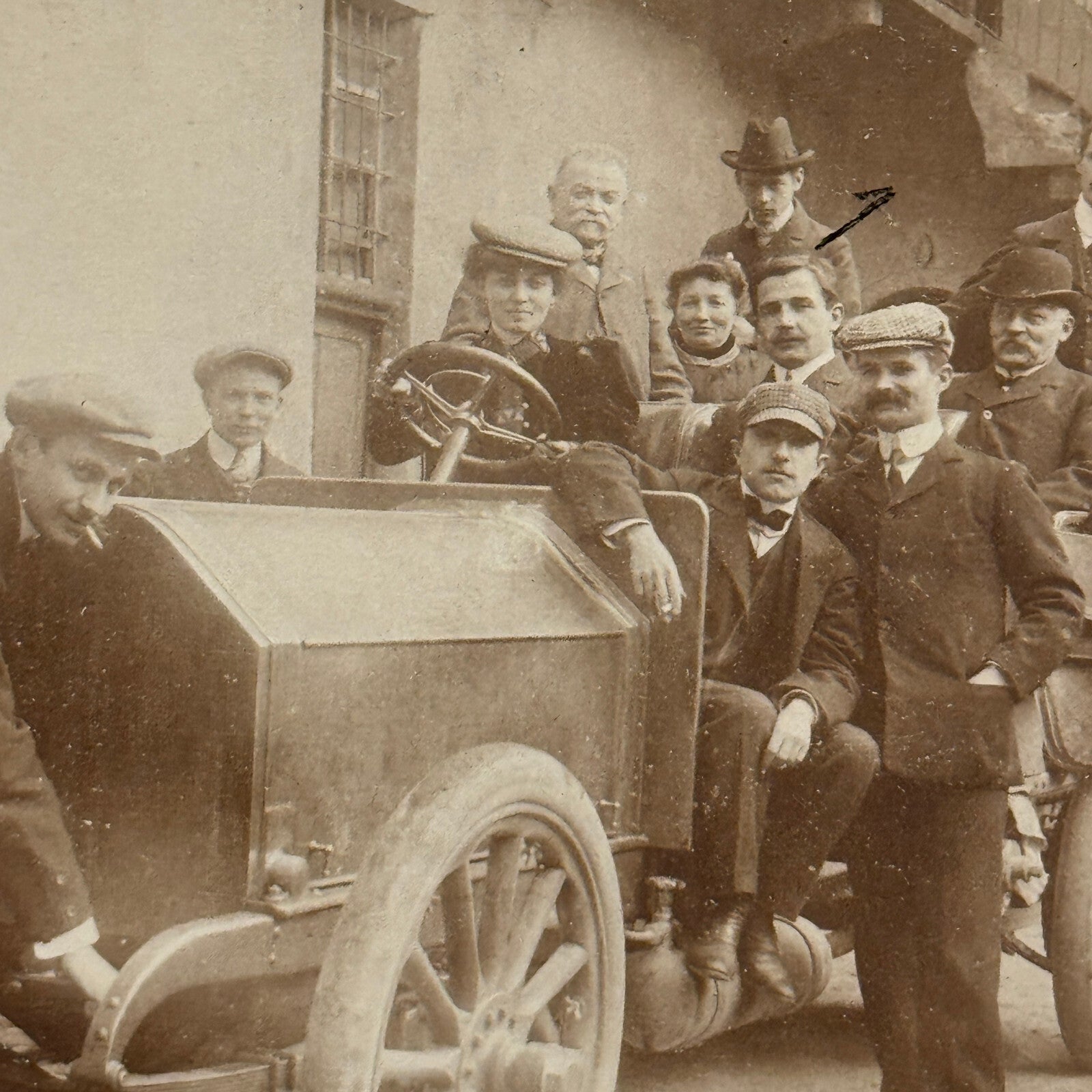 Antique Car Automobile Men Italian Real Photo Postcard RPPC Photograph