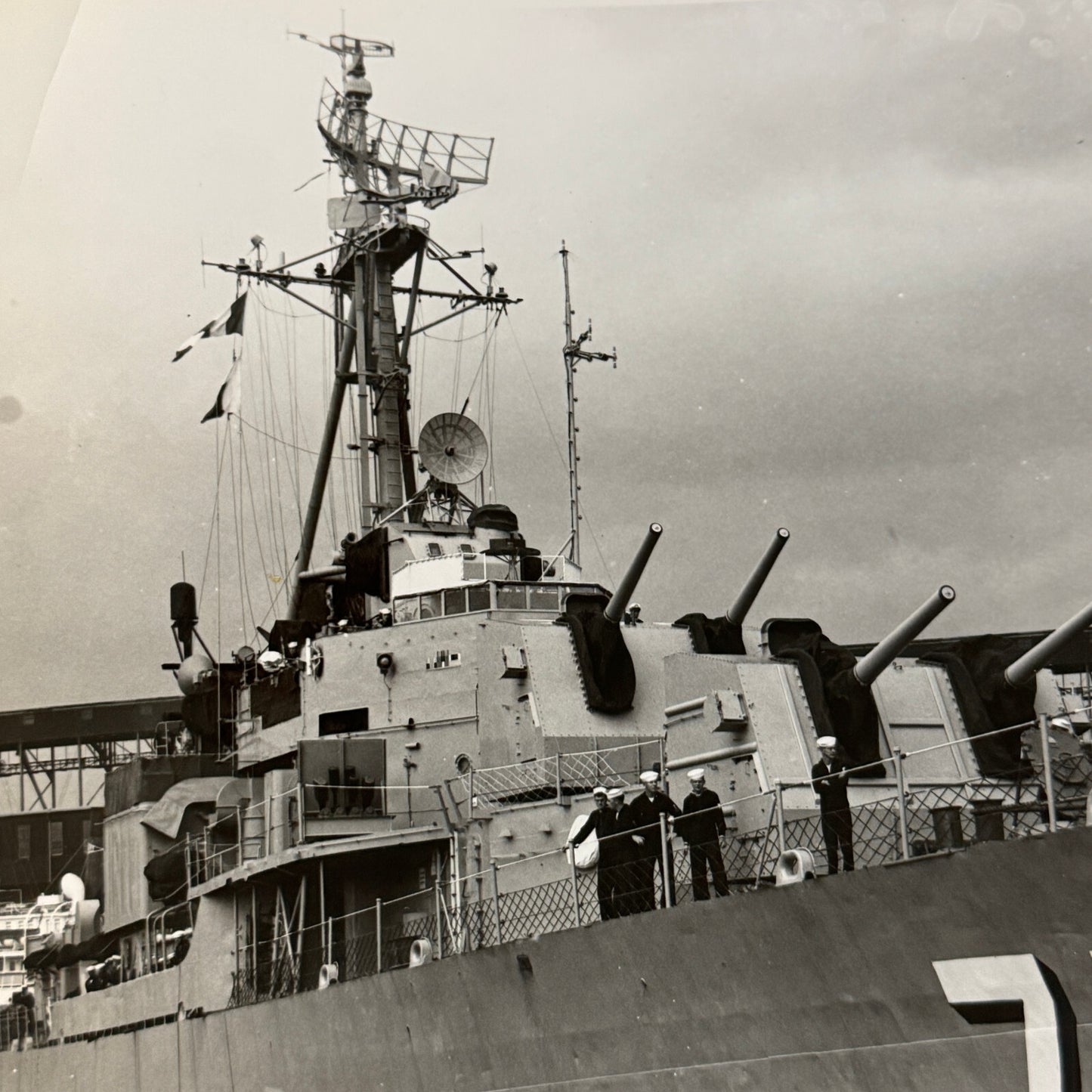 Vintage Military Ship Photo Photograph Print Boat Canada 1958