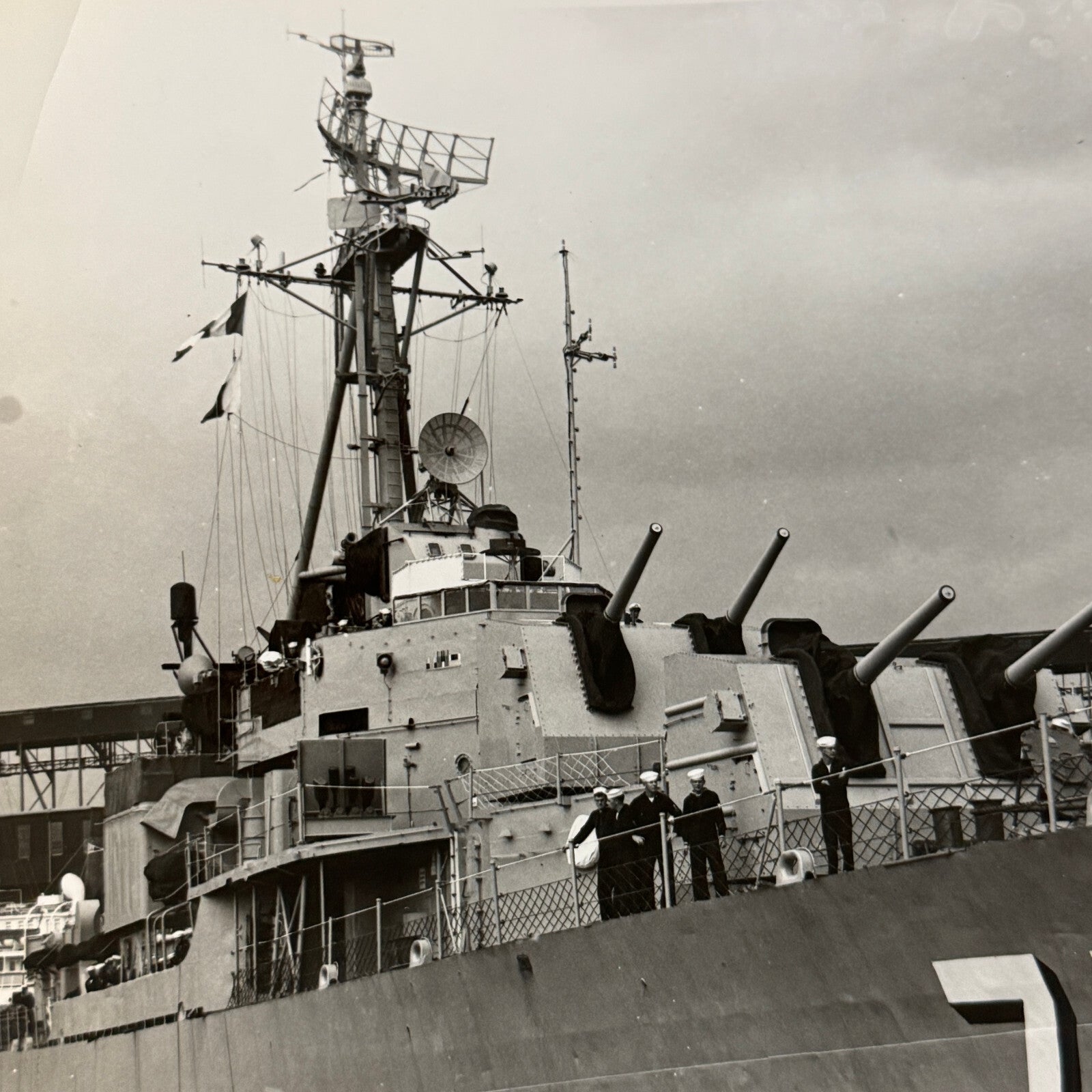Vintage Military Ship Photo Photograph Print Boat Canada 1958