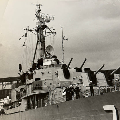 Vintage Military Ship Photo Photograph Print Boat Canada 1958