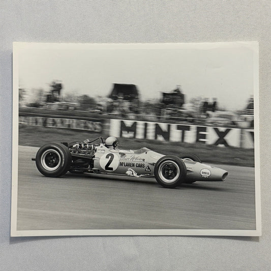 Vintage Racing Photo McLaren 1968 British Grand Prix Bruce McLaren Photograph
