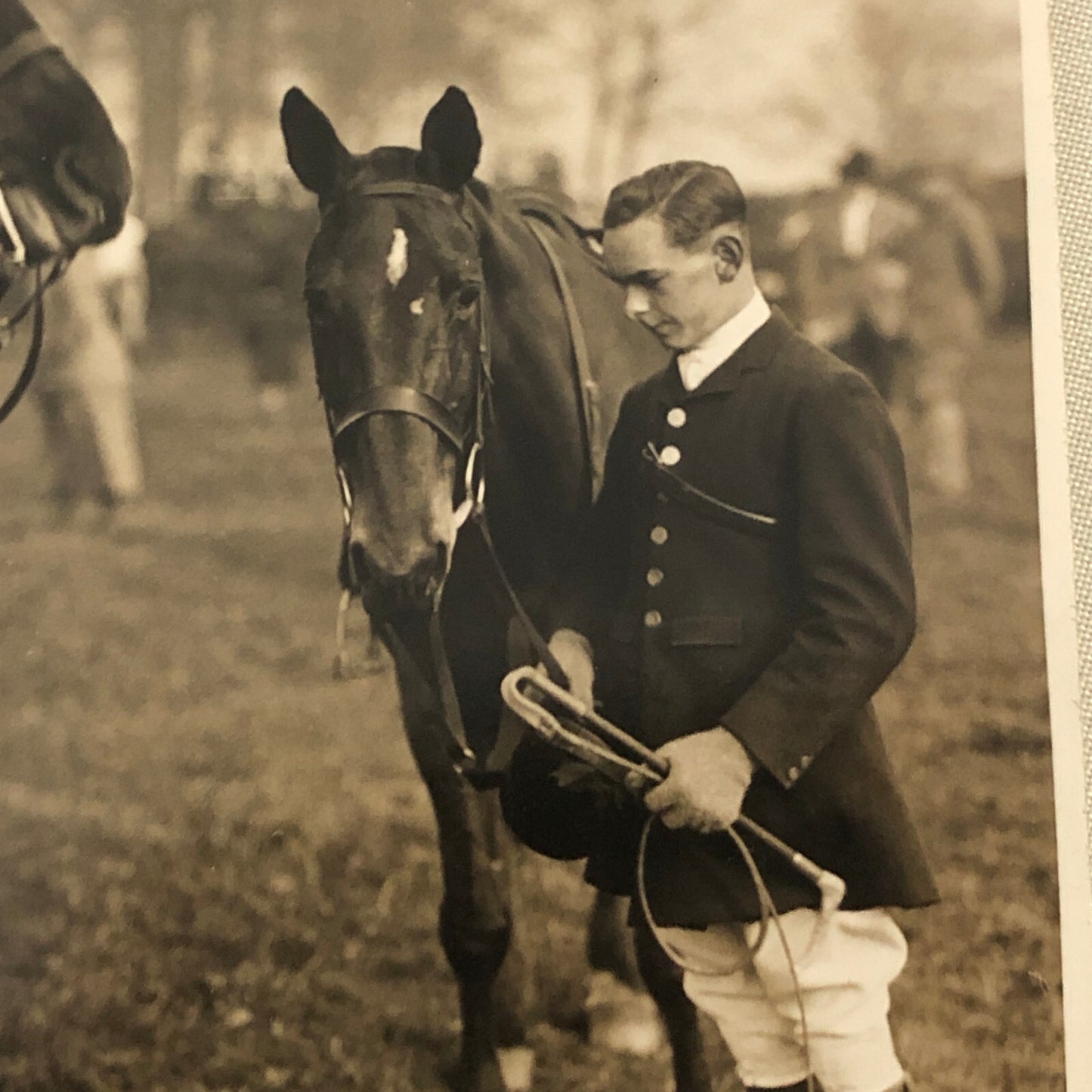 Vintage Press Photo Photograph Hunting Hunter Horseback London News 1933