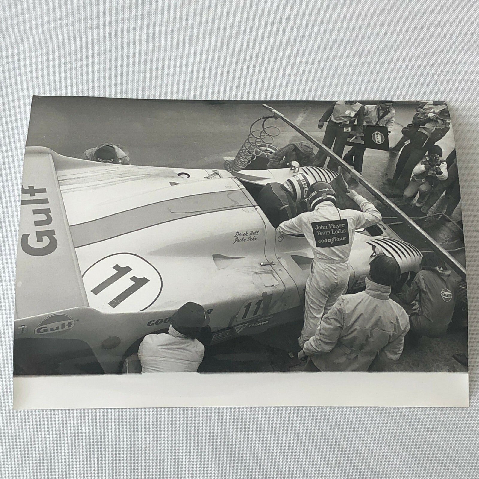 Vintage Racing Photo Photograph 1975 24 Hours of LeMans ? Gulf Mirage GR8 Car 
