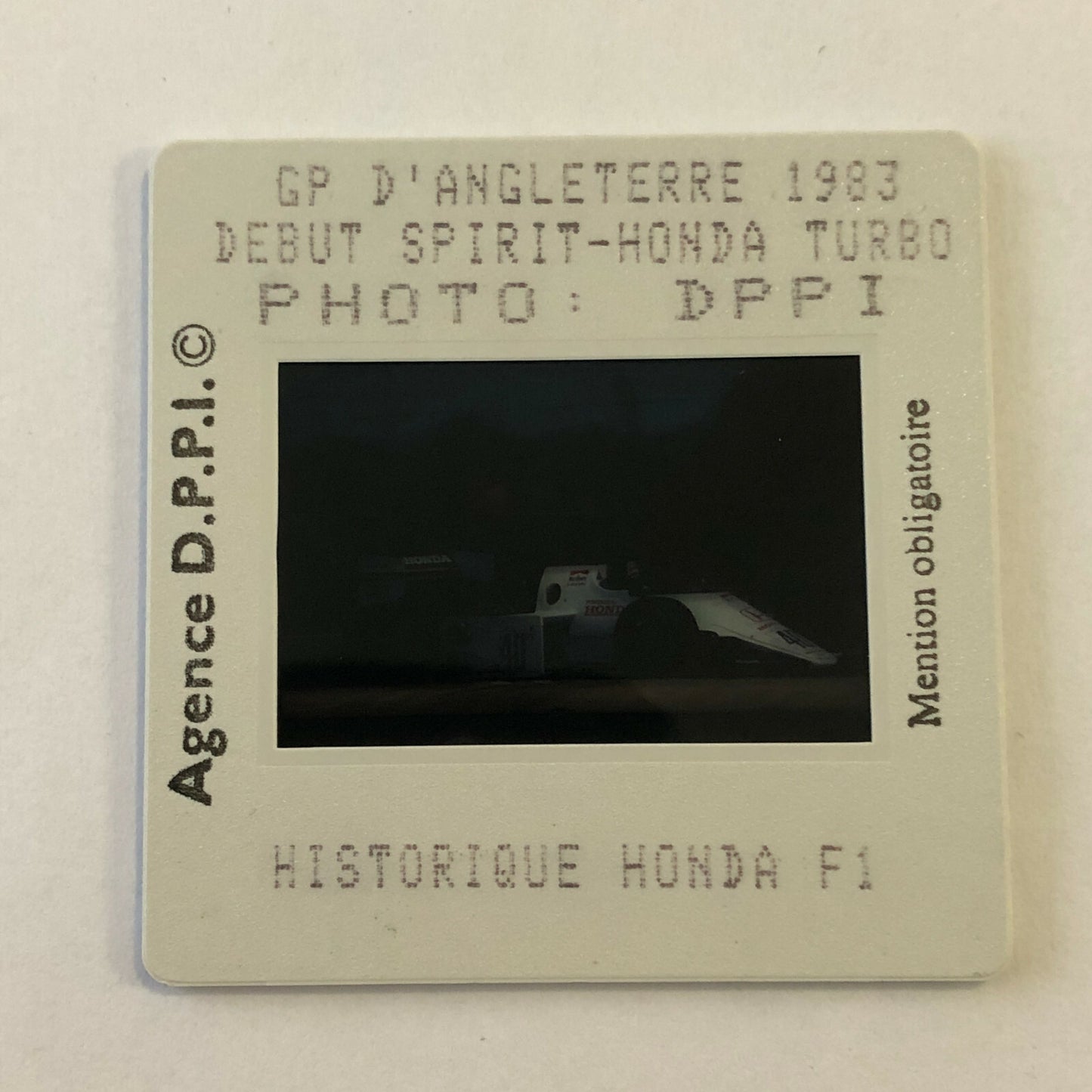 1983 British Grand Prix Honda Turbo DPPI 35MM Press Photo Slide Honda Racing