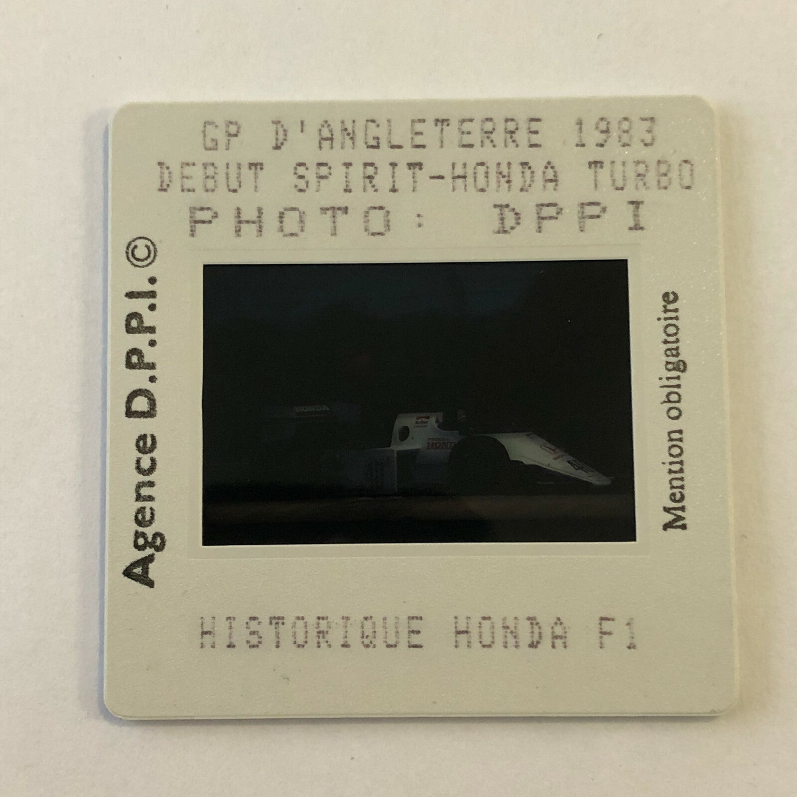 1983 British Grand Prix Honda Turbo DPPI 35MM Press Photo Slide Honda Racing