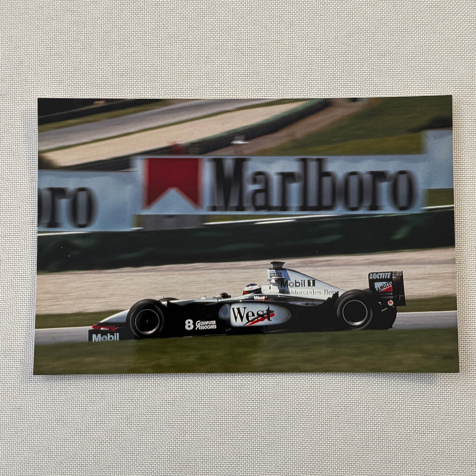 Mika Hakkinen McLaren Mercedes Racing Driver Car Photo Photograph 1998