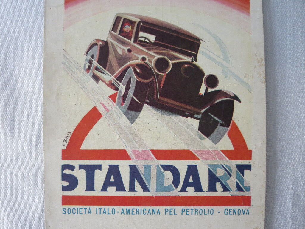 Poster Standard Oil Italian Gas & Oil Petroleum Mini Poster Vintage Small Size
