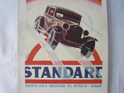 Poster Standard Oil Italian Gas & Oil Petroleum Mini Poster Vintage Small Size