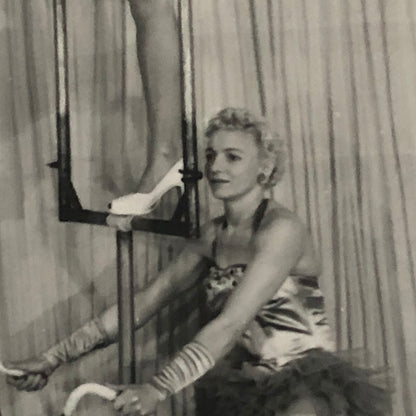 Vintage Circus Photo Bicycle Balancing Act Koraly Sisters Acrobat Photograph