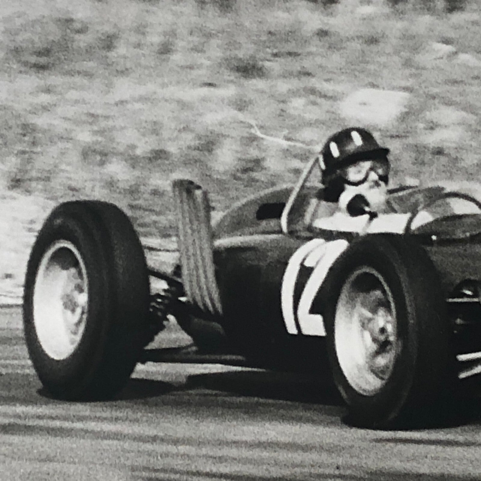 Vintage Racing Car Press Photo Photograph Graham Hill BRM P57 Car 1962