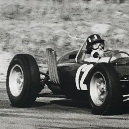 Vintage Racing Car Press Photo Photograph Graham Hill BRM P57 Car 1962