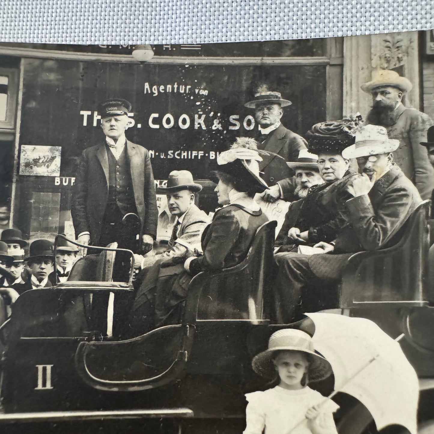 Vintage German Postcard Post Card Tour Bus Automobile Real Photo Postcard RPPC