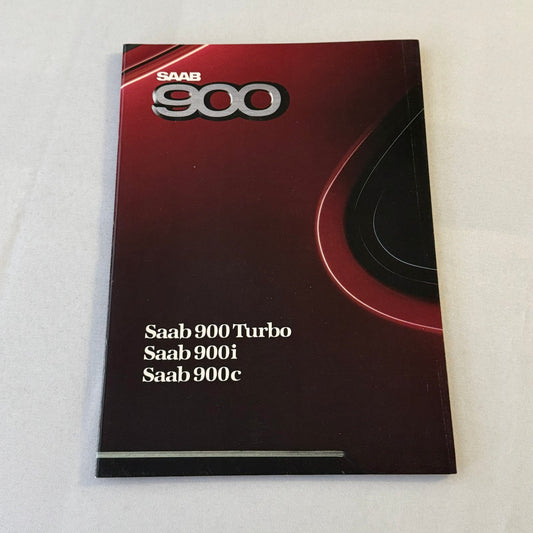 Vintage Saab 900 Car Sales Brochure Catalog 900 Turbo 900i 900C Car DUTCH Text
