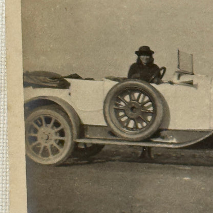 Vintage Photograph Photo Antique Men in Early Automobile Car