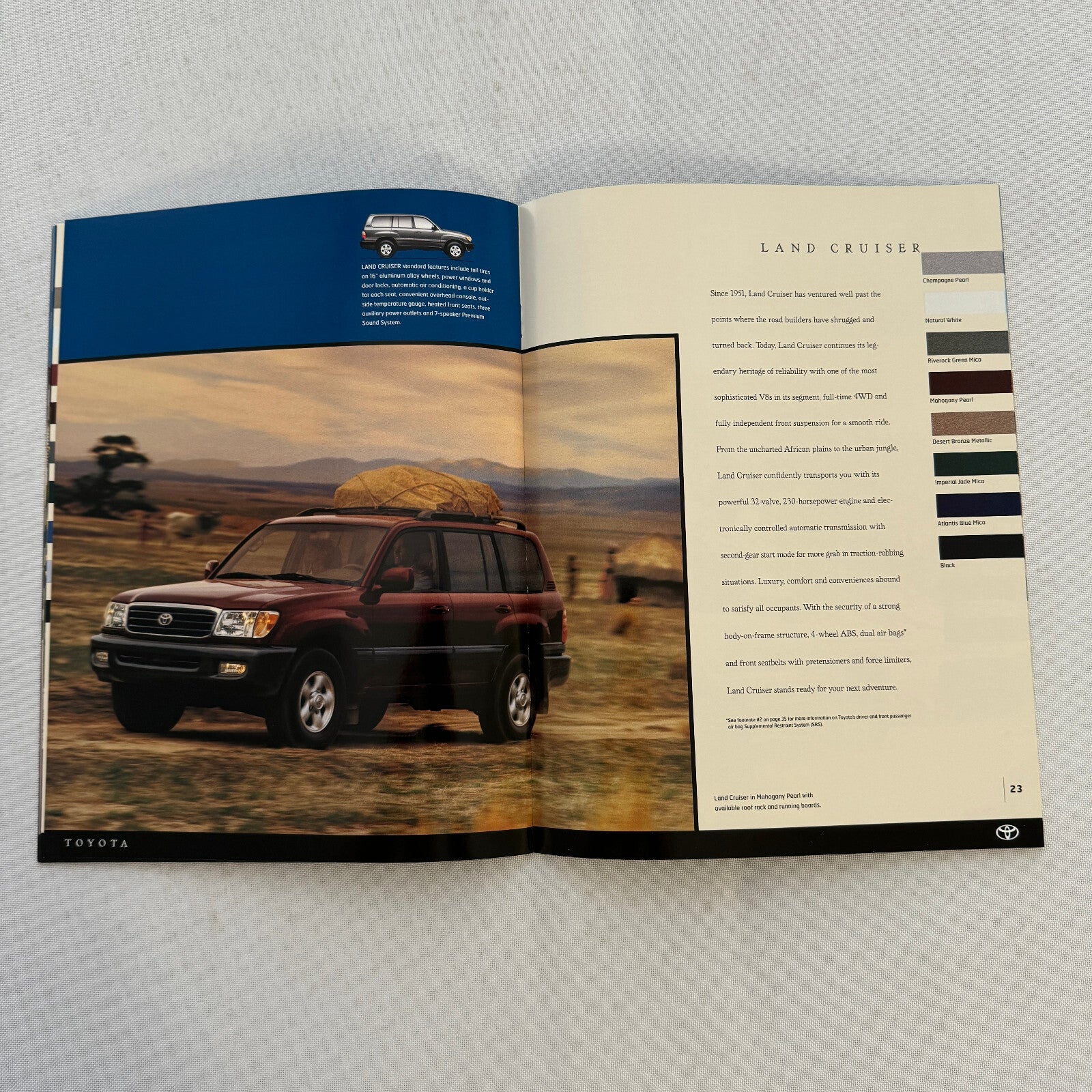 1999 Toyota Sales Brochure Catalog Solara Celica Corolla Tacoma Rav4 LandCruiser