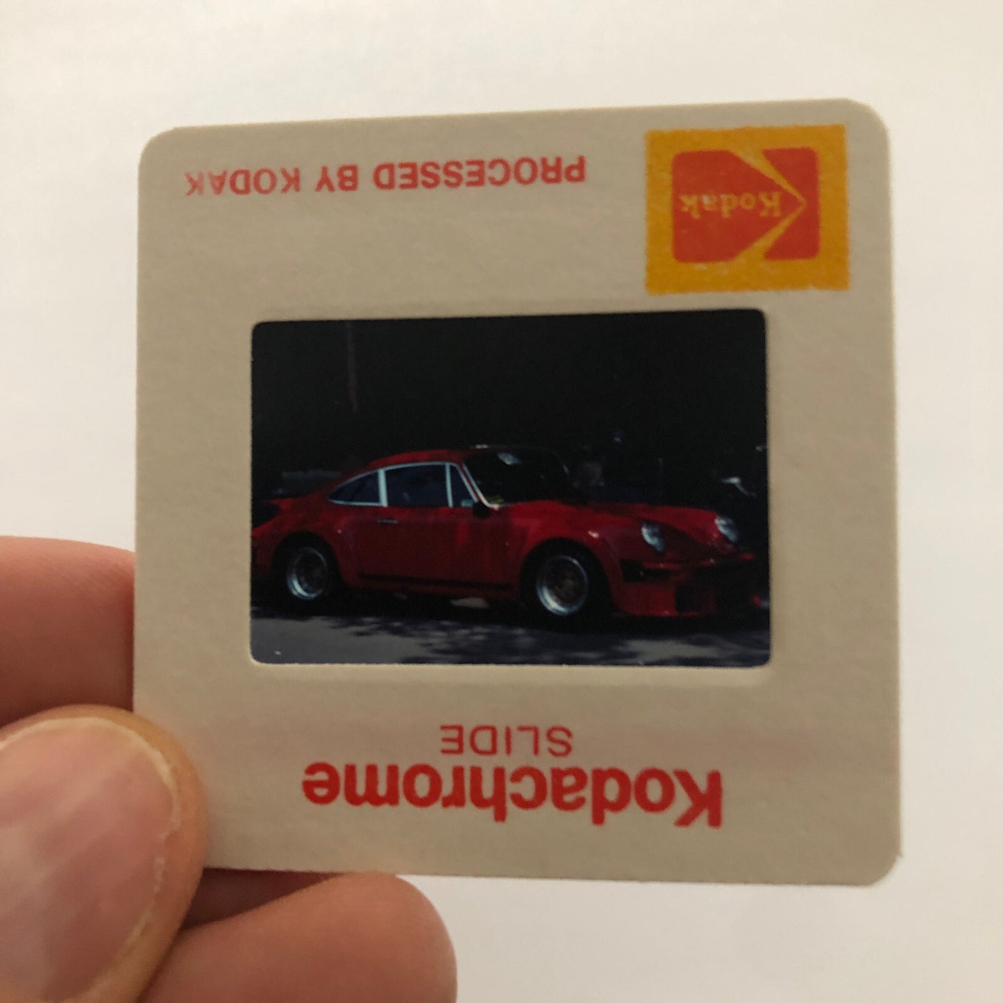 Porsche 911 Car 35mm Photo Slide Vintage 1981