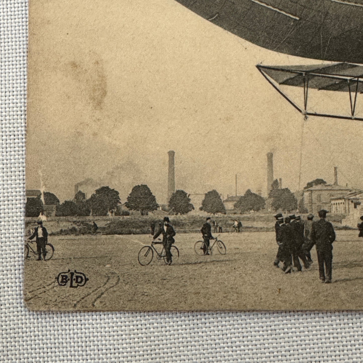 Vintage Airship Dirigible Zeppelin Postcard Post Card French 1908