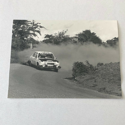 Vintage Rally Racing Photo Photograph 1974 East African Safari Peugeot Car 