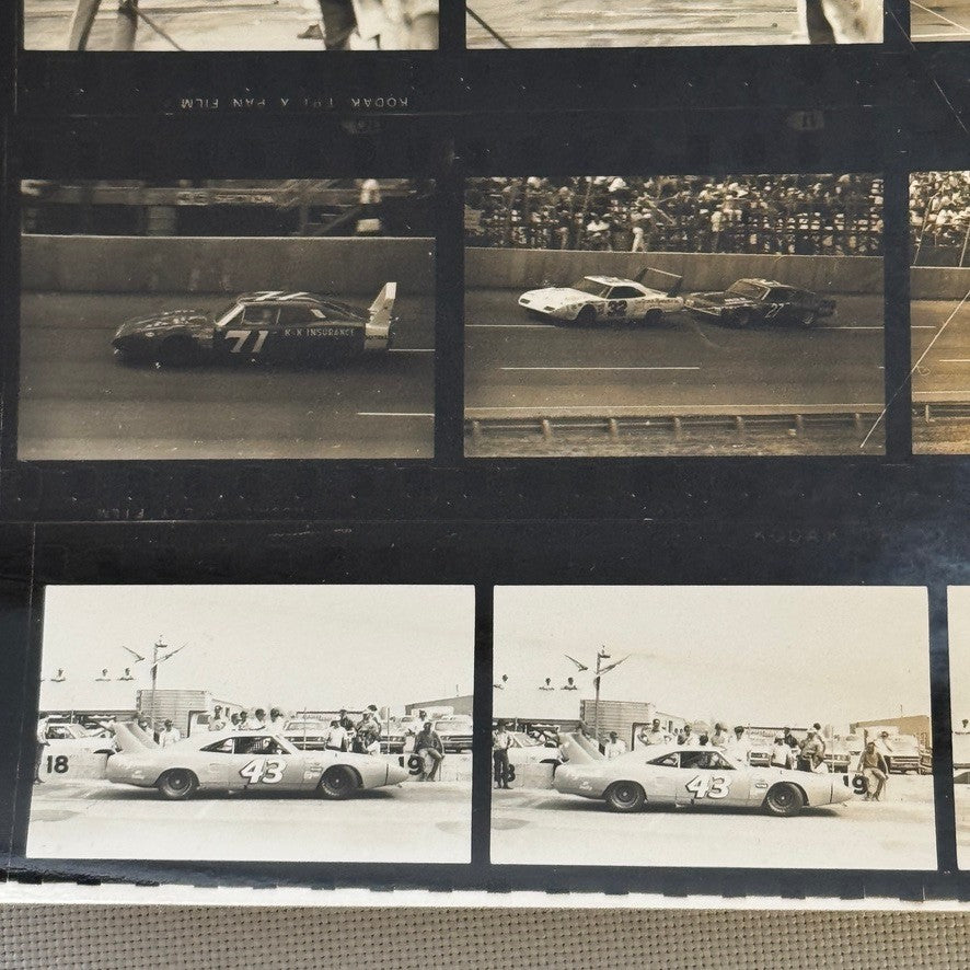 Vintage NASCAR Racing Photo Contact Sheet Motorsport Charger Daytona