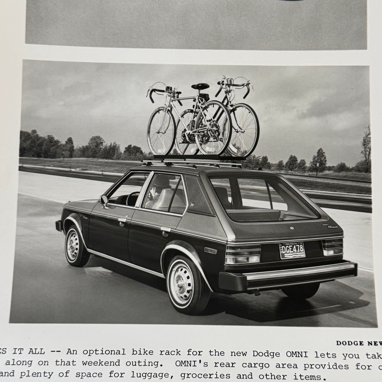 Dodge Omni Factory Press Photo Photograph Print 1977 1978