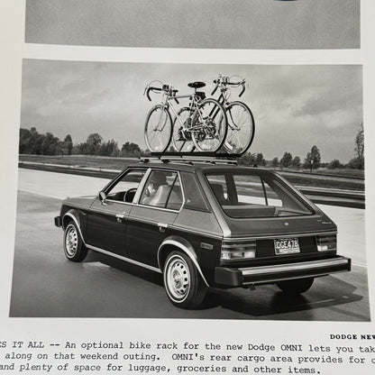Dodge Omni Factory Press Photo Photograph Print 1977 1978