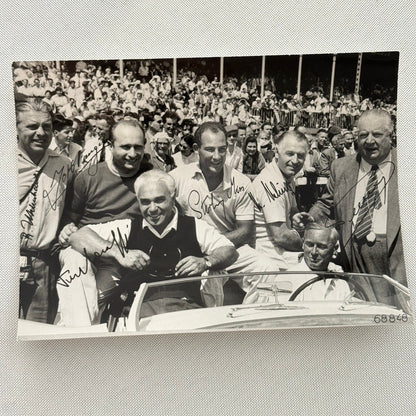 Vintage Racing Driver Photo Photograph Juan Manuel Fangio Stirling Moss