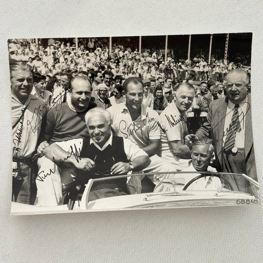 Vintage Racing Driver Photo Photograph Juan Manuel Fangio Stirling Moss