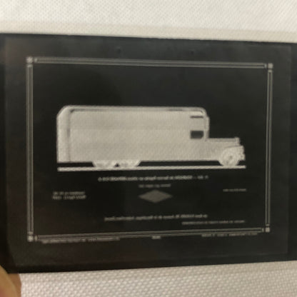 Vintage Photo Negative Truck Design L'Auto Carrosserie Print