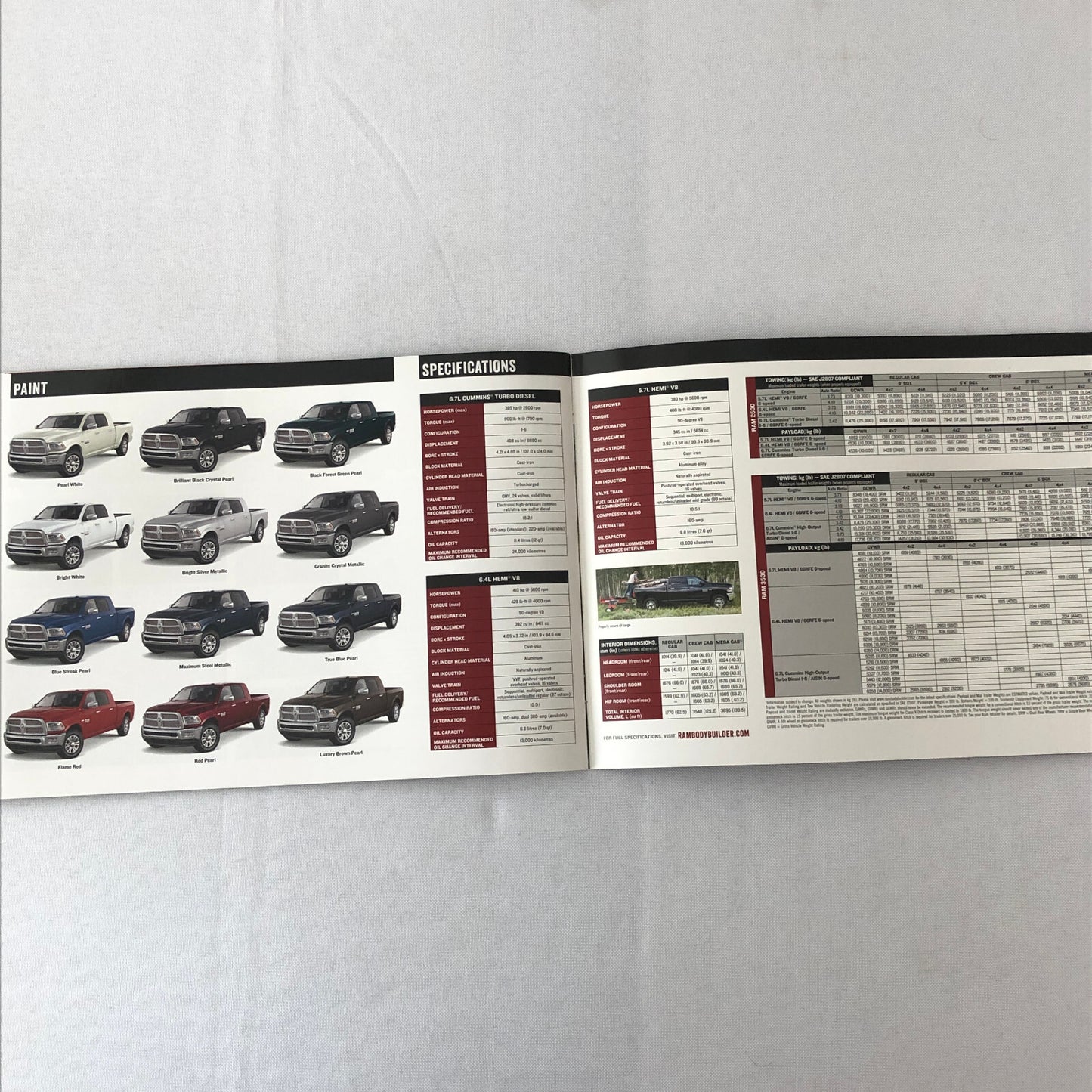 2016 Dodge Ram 2500 / 3500 Pickup Sales Brochure Catalog Outdoorsman Power Wagon