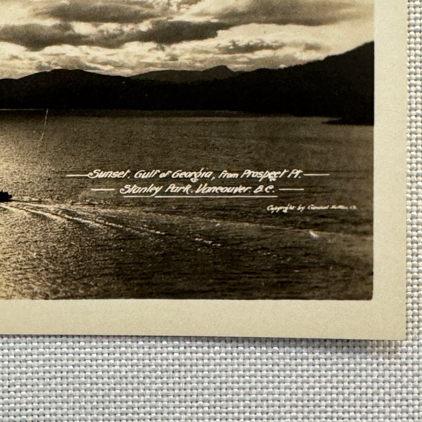 Vintage Ship Boat Sunset Photo Photograph Vancouver British Columbia