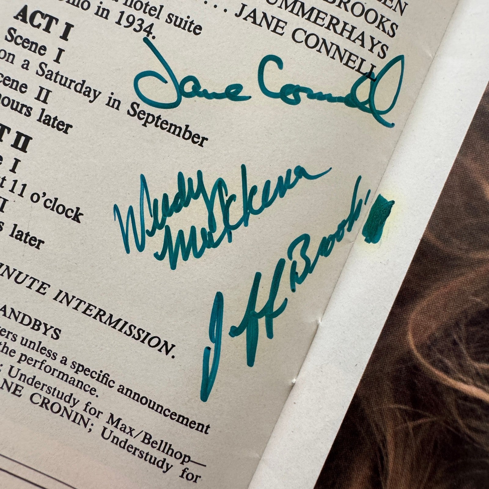 Lend Me A Tenor Cast Signed Program Playbill 1990 6x Signatures