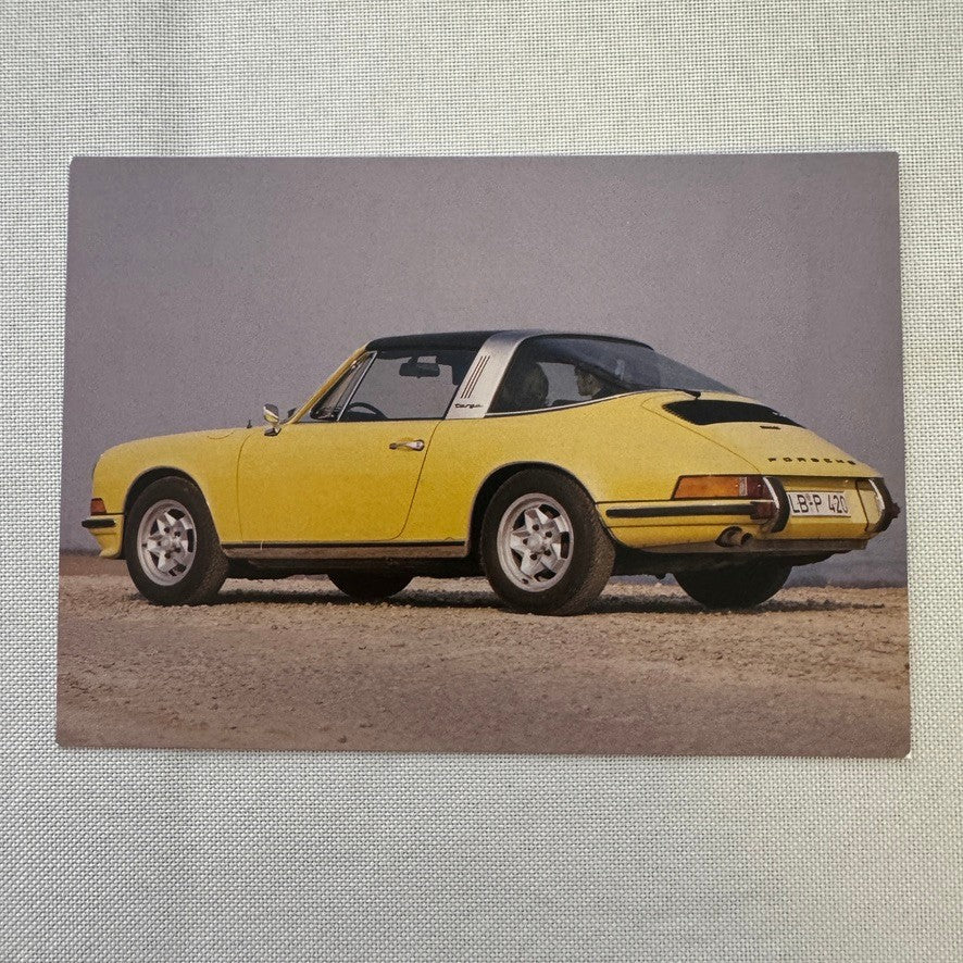 Porsche 911 Car Postcard Vintage Image Printed 2015