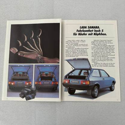 Lada Samara Car Sales Brochure Catalog German Text European Market